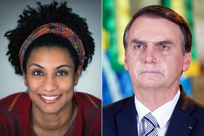 Marielle Franco e Jair Bolsonaro