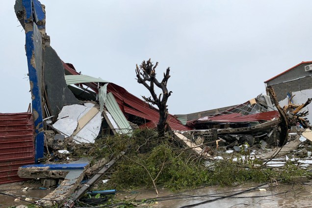 Destruição provocada pela passagem do ciclone Idai na cidade da Beira, Moçambique - 17/03/2019