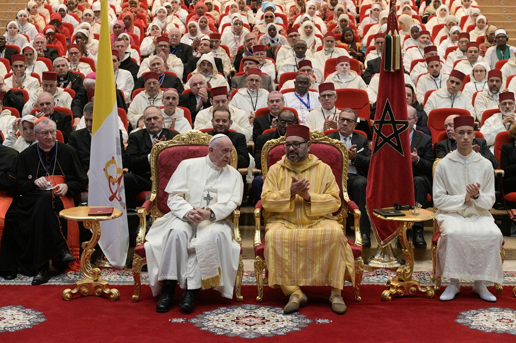 O Papa Francisco se encontra com o rei Mohammed VI em Rabat, no Marrocos - 30/03/2019