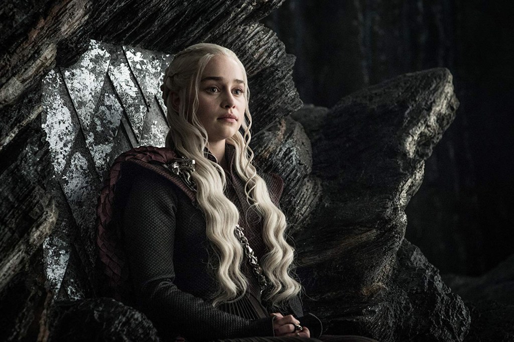 A atriz Emilia Clarke como Daenerys, de 'Game of Thrones'