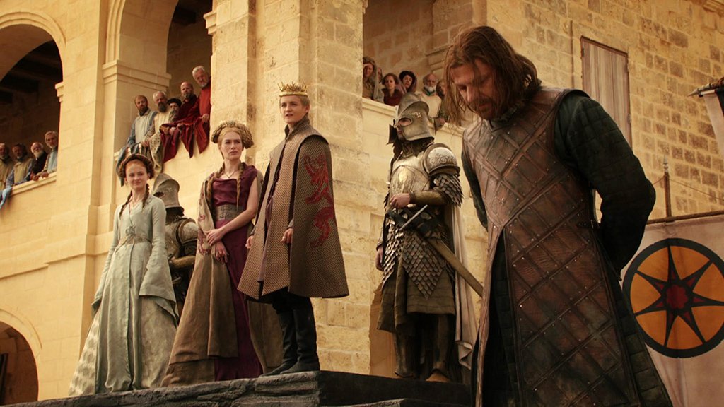 Sean Bean em cena do episódio 9 da temporada 1 de' Game of Thrones'