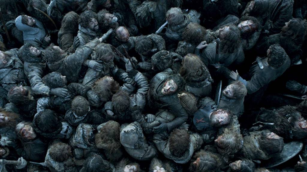 Cena da Batalha dos Bastardos no episódio 9 da temporada 6 de 'Game of Thrones'