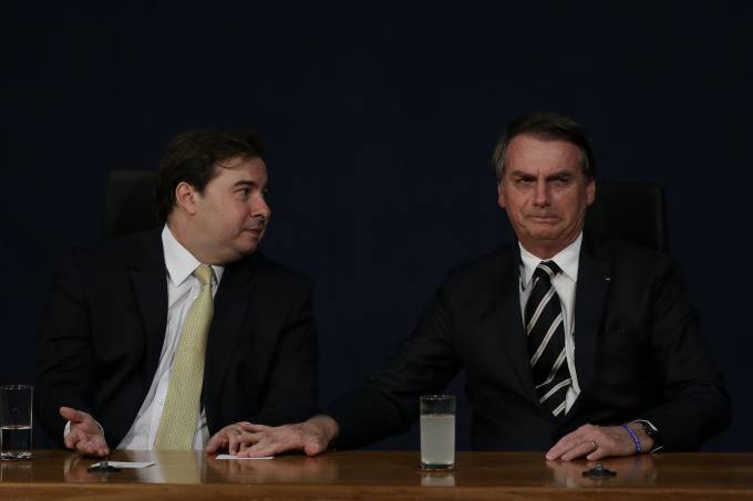 Rodrigo Maia e Jair Bolsonaro