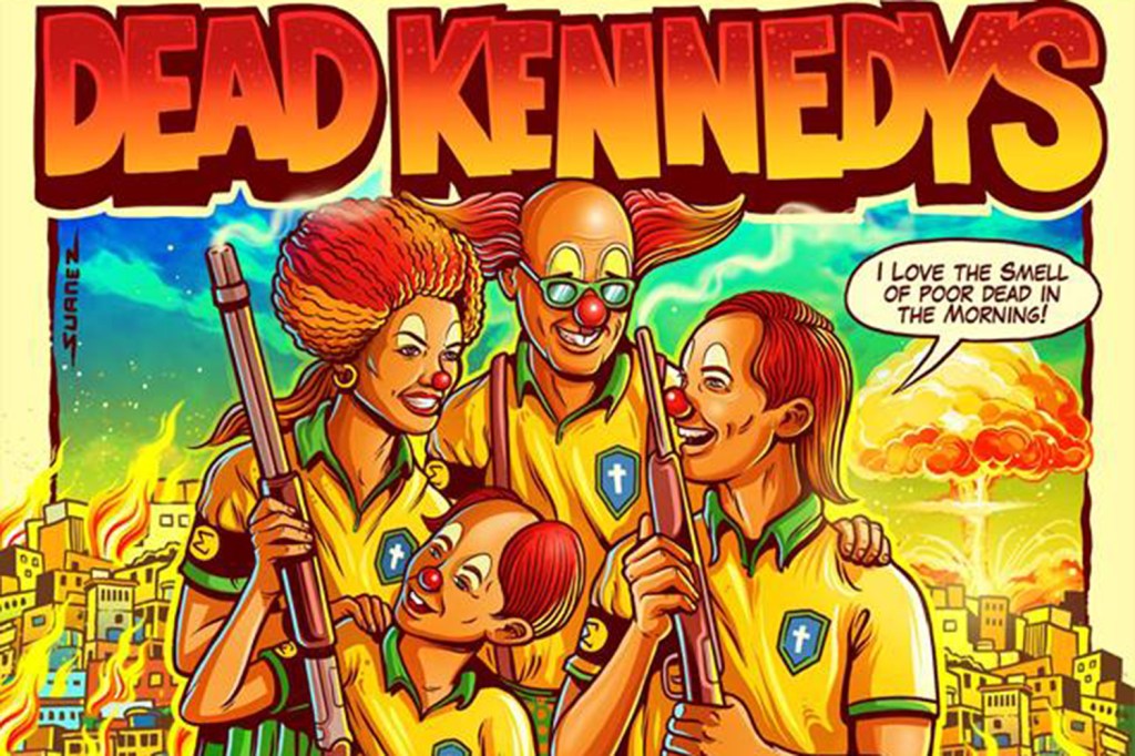 Pôster da turnê brasileira da banda Dead Kennedys