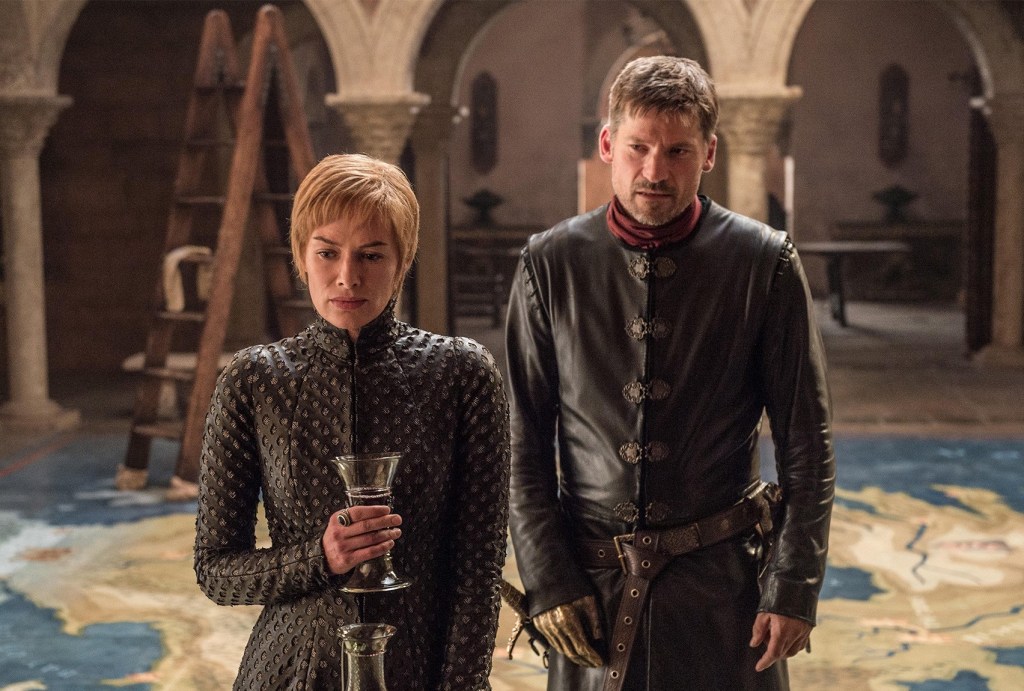 Lena Headey e Nikolaj Coster-Waldau como Cersei e Jaime Lannister na série 'Game of Thrones'