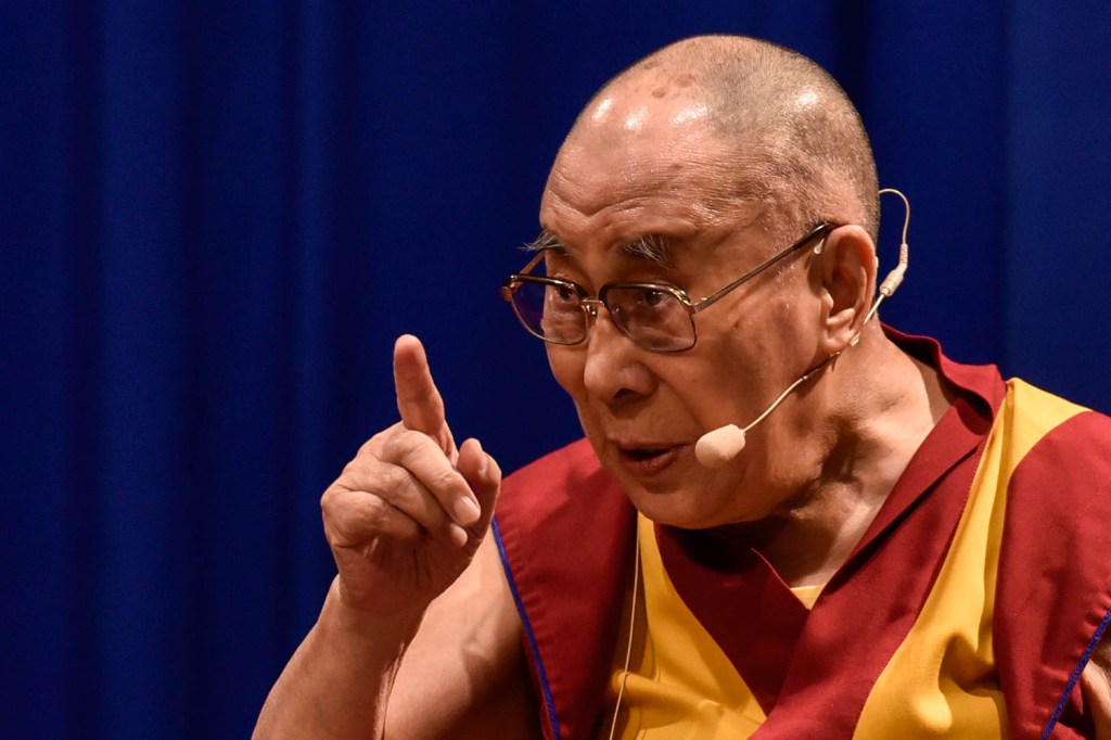 O líder espiritual tibetano, Dalai Lama, durante evento em Mumbai - 13/12/2018
