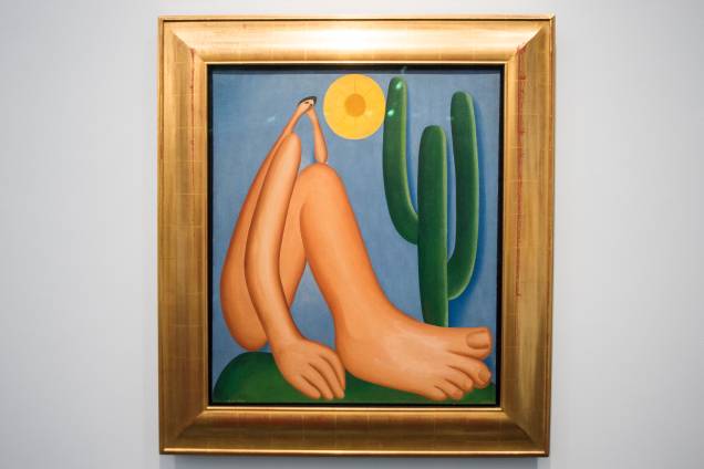 A obra 'Abaporu' (1928), faz parte da exposição 'Tarsila Popular', que traz obras da artista Tarsila do Amaral no Masp (Museu de Arte de São Paulo) - 03/04/2019