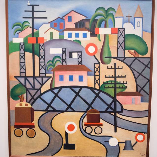 A obra 'E.F.C.B (1924), faz parte da exposição 'Tarsila Popular', que traz obras da artista Tarsila do Amaral no Masp (Museu de Arte de São Paulo) - 03/04/2019