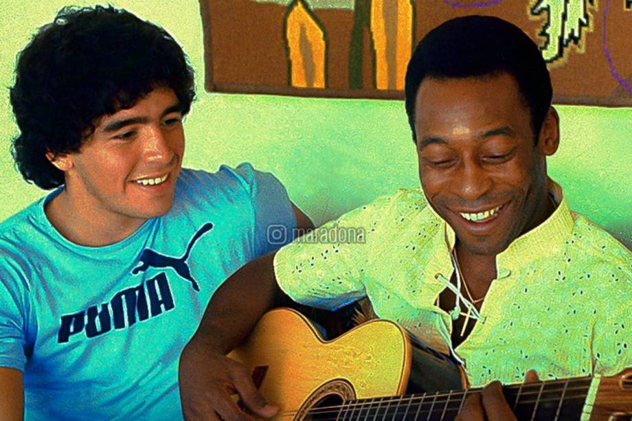 O primeiro encontro entre Pelé e Diego Maradona, em 1979