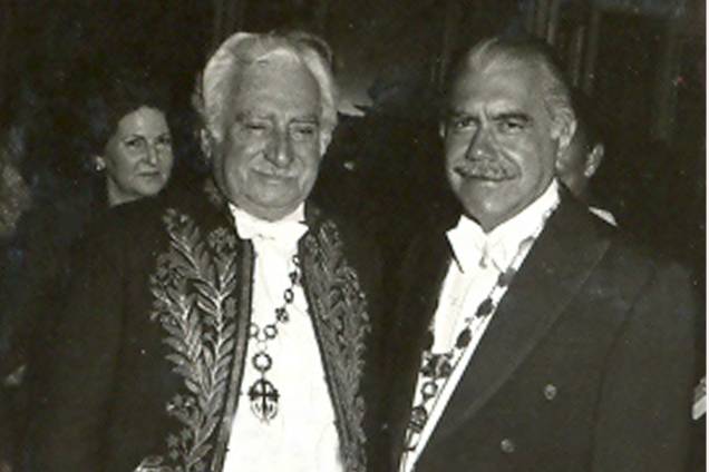 O escritor Jorge Amado e o presidente José Sarney , na academia Brasileira de Letras,Gervásio Baptista O escritor Jorge Amado e o presidente José Sarney , na academia Brasileira de Letras,Gervásio Baptista