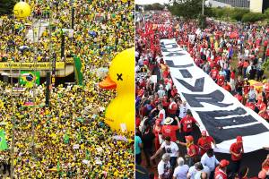 Manifestações de direita e esquerda no Brasil