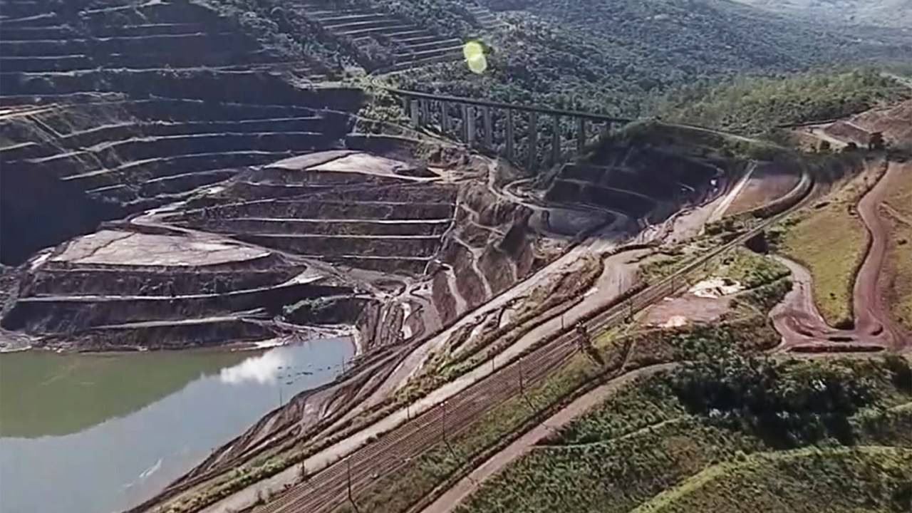 Barragem Sul Superior da mineradora Vale, localizada em Barão de Cocais (MG)