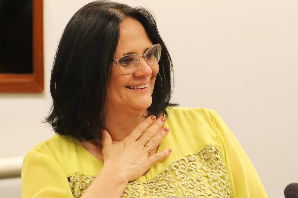 Damares Alves Damares Alves, ministra da Mulher, Família e Direitos Humanos, participa de audiência pública na Comissão de Direitos Humanos e Minorias da Câmara para debater a situação dos conselhos e comissões do governo federa - 05/09/2019