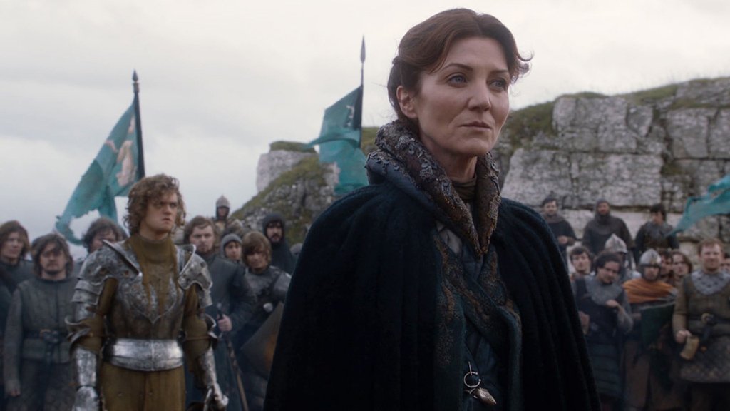 A atriz Michelle Fairley como Catelyn Stark em cena de 'Game of Thrones'