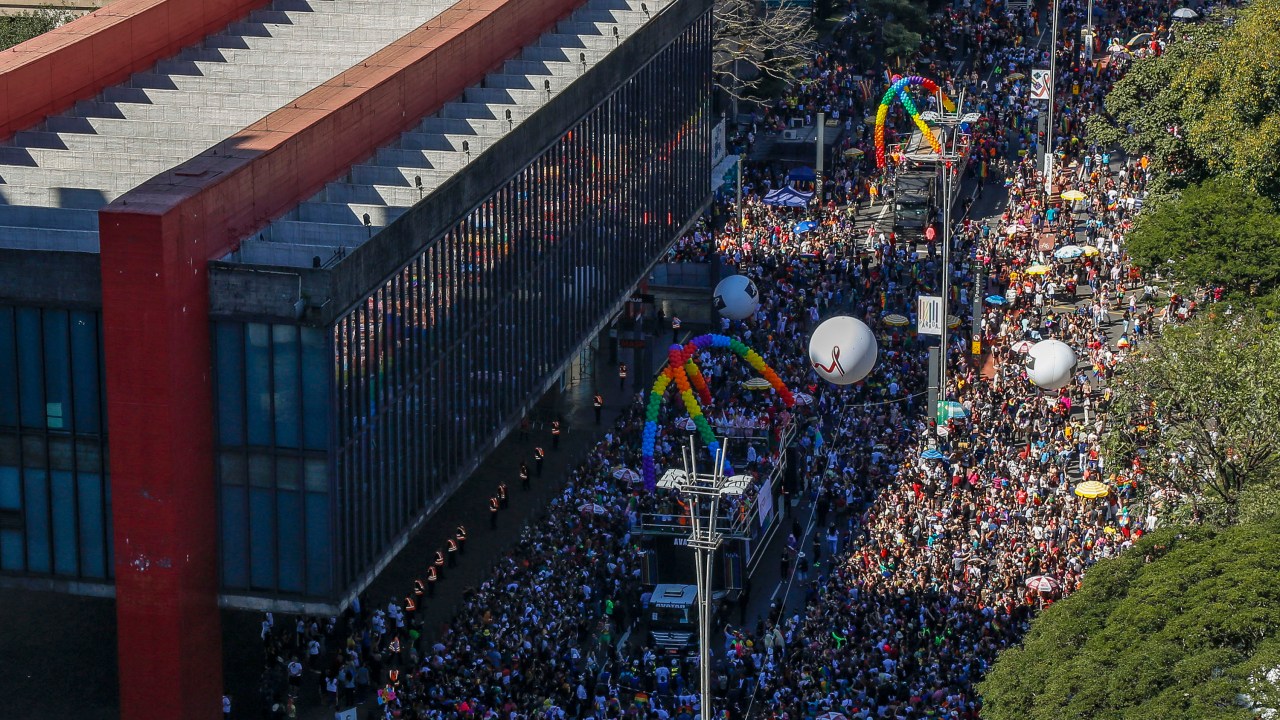 A 23ª edição da Parada do Orgulho LGBT na Avenida Paulista. - 23/06/2019
