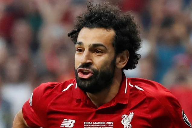 Jogo entre Tottenham e Liverpool, válido pela final da Champions League Mohamed Salah, comemora gol  - 01/06/2019