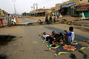 Manifestantes sudaneses
