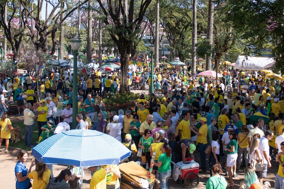 Manifestação realizada na Praça da Liberdade, em Belo Horizonte (MG), em apoio ao ministro Sergio Moro - 30/06/2019