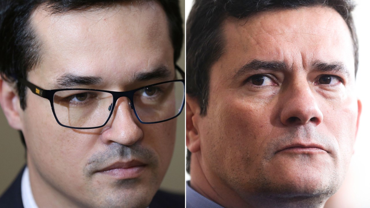O procurador federal Deltan Dallagnol e o ministro da Justiça Sergio Moro