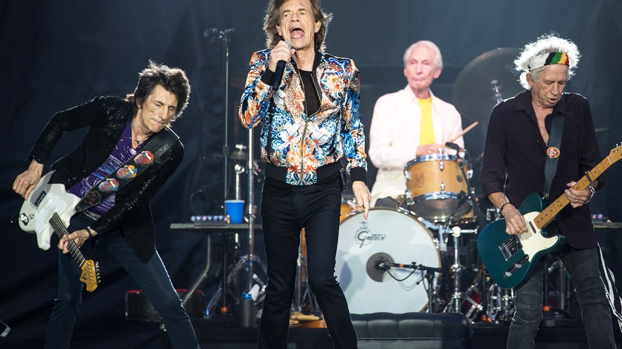 A banda britânica The Rolling Stones realiza apresentação na Mercedes-Benz Arena, localizada em Berlim, na Alemanha, durante a turnê 'No Filter'- 30/06/2018