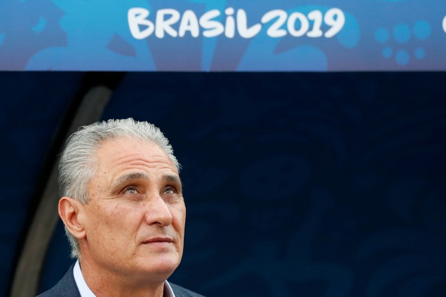 Tite, técnico da Seleção Brasileira, durante partida contra o Peru, válida pelo grupo A da Copa América - 22/06/2019