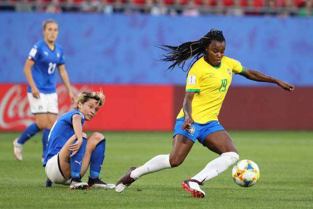 Ludmila, jogadora da Seleção Brasileira, durante partida contra a Itália, válida pelo grupo C da Copa do Mundo Feminina, realizada em Valenciennes, na França - 18/06/2019 Ludmila, jogadora da Seleção Brasileira, durante partida contra a Itália, válida pelo grupo C da Copa do Mundo Feminina, realizada em Valenciennes, na França - 18/06/2019