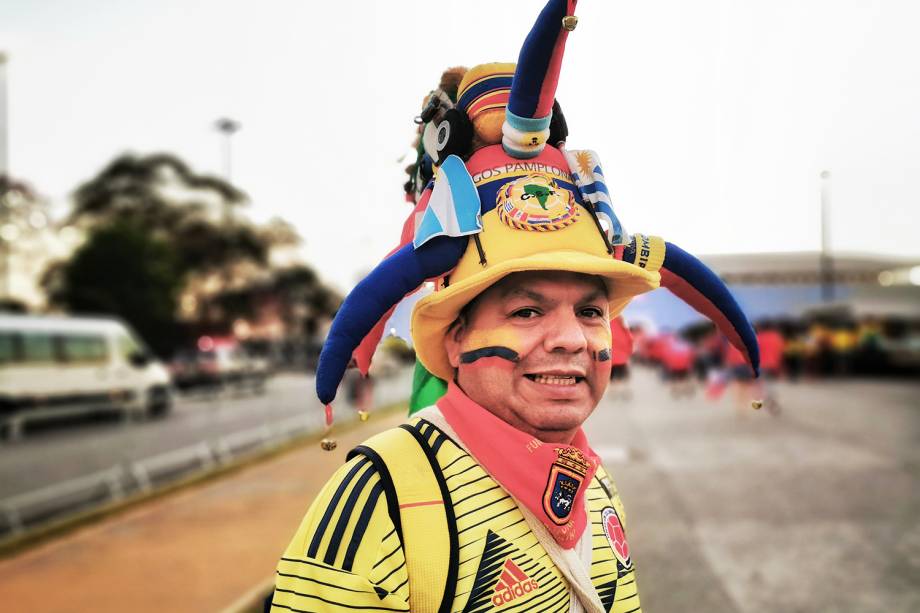 Torcedores começam a chegar na Arena Corinthians, em São Paulo (SP), para a partida entre Colômbia e Chile, válida pelas quartas de final da Copa América - 28/06/2019