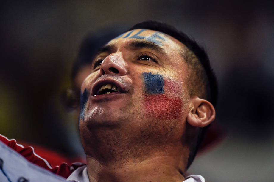 Torcedores marcam presença na Arena Corinthians, em São Paulo (SP), para a partida entre Colômbia e Chile, válida pelas quartas de final da Copa América - 28/06/2019