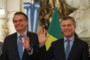 Mauricio Macri recebe Jair Bolsonaro