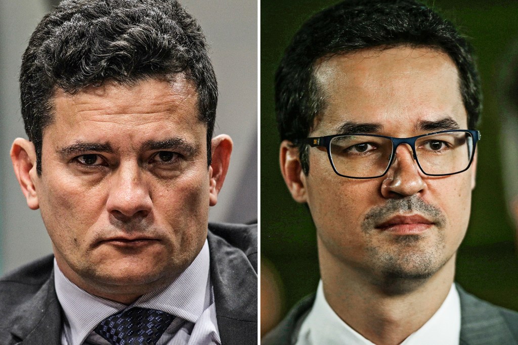 O ex-juiz Sergio Moro e o ex-coordenador da Lava Jato, Deltan Dallagnol