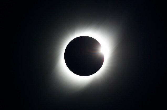 Eclipse total do sol sendo observado em Coquimbo, Chile - 02/07/2019