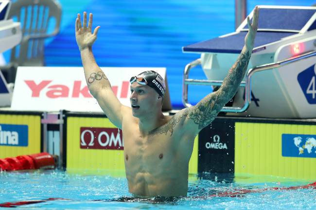 Caeleb Dressel, estrela do Mundial de Esportes Aquáticos de 2019, na Coreia do Sul