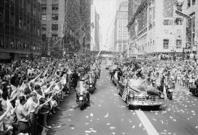 Astronuatas da Apollo 11 são recebidos em Nova York - 13/08/1969