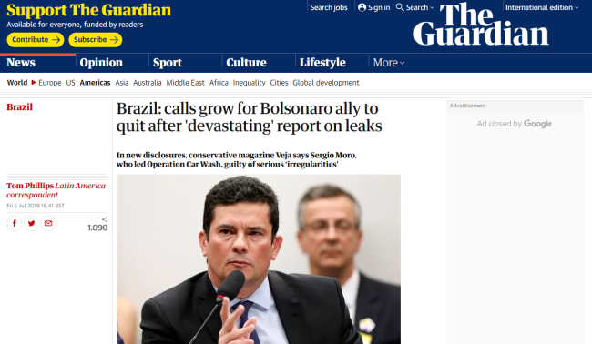 Jornal britânico ‘The Guardian’ repercute capa de VEJA