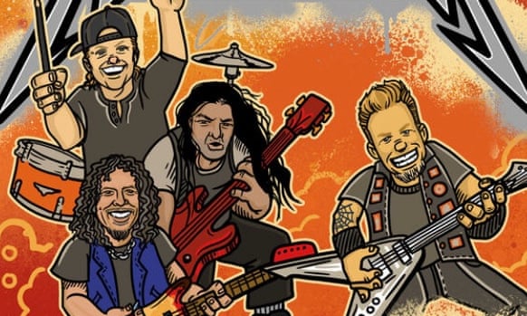 Ilustração da capa do livro 'The ABCs of Metallica'