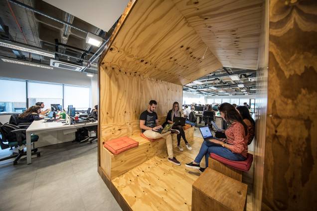 Um dos ambientes do escritório da Stone, em São Paulo Um dos ambientes do escritório da Stone, em São Paulo