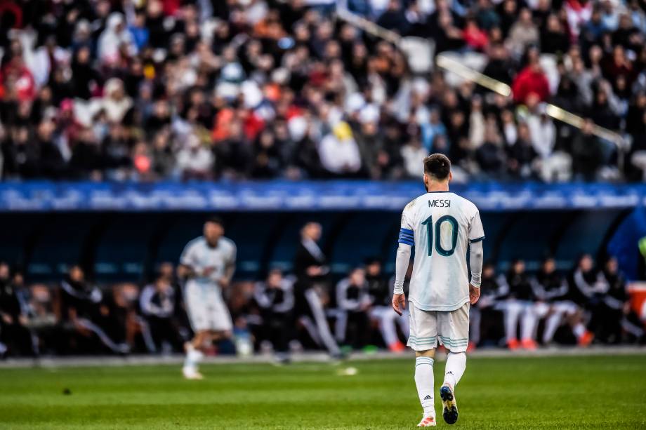 Lionel Messi durante partida contra o Chile, válida pela disputa de terceiro lugar da Copa América