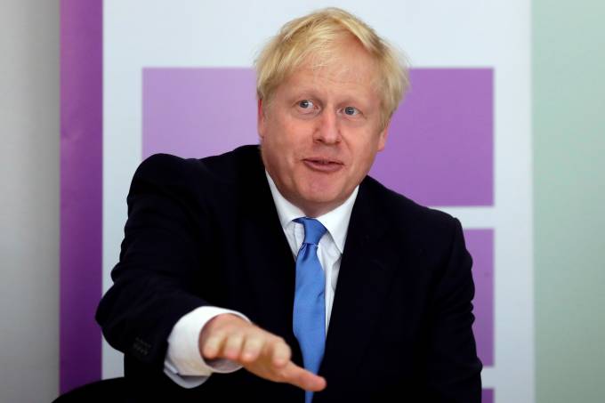 Britain’s PPrimeiro-ministro Boris Johnson rime Minister Johnson speaks during the first meeting of the National Policing Board at the Home Office in London