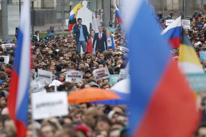 Protesto em Moscou