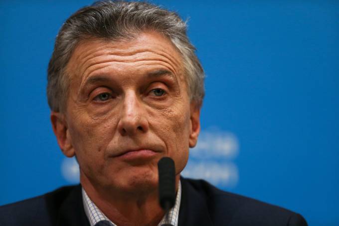 Argentina’s President Mauricio Macri attends a news conference in Buenos Aires