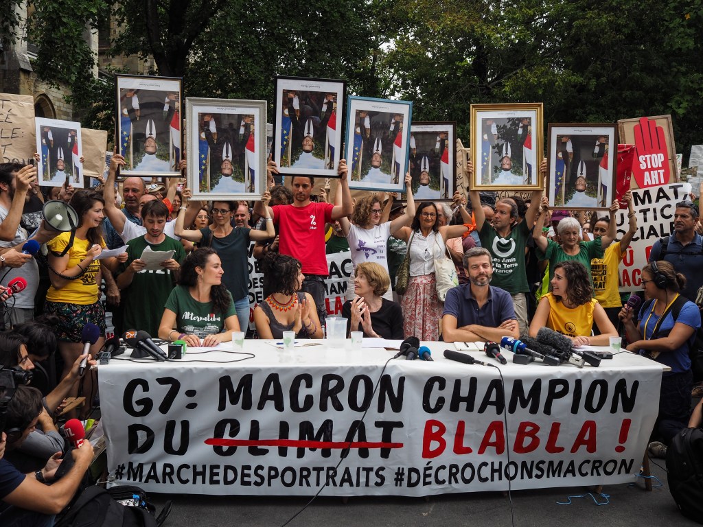 Protestos contra cúpula do G7 em Biarritz