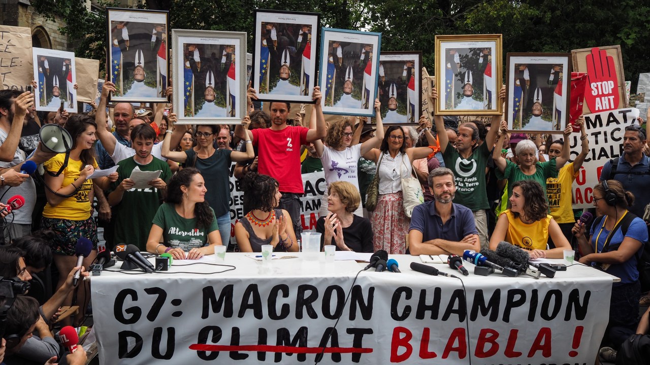 Protestos contra cúpula do G7 em Biarritz