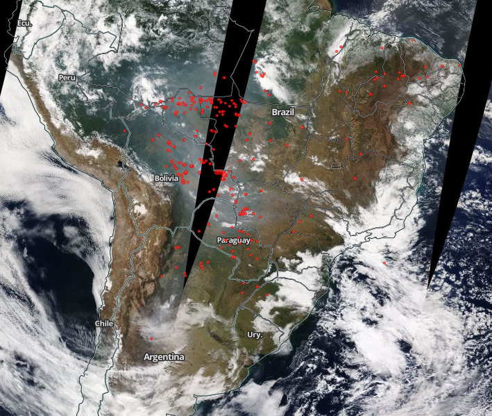 Incêndio amazônia NASA