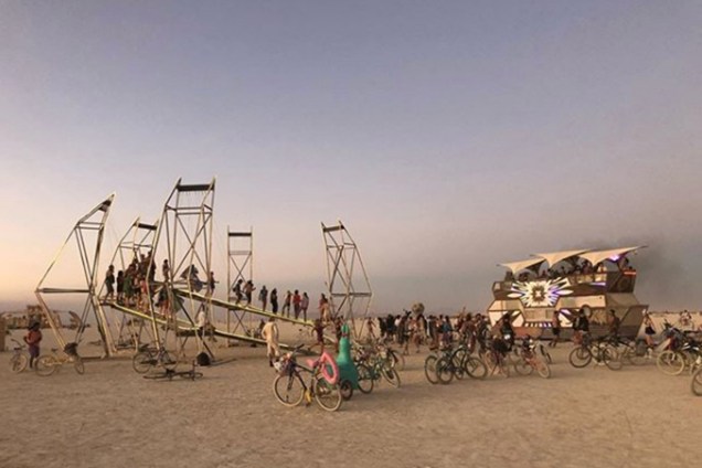 Festival Burning Man 2019 realizado no deserto de Black Rock, em Nevada, nos EUA
