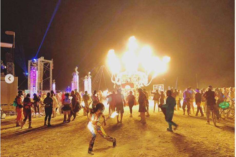 Festival Burning Man 2019 realizado no deserto de Black Rock, em Nevada, nos EUA