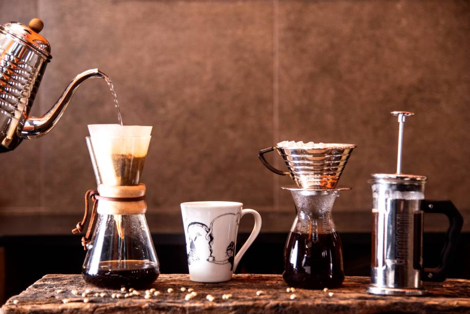 Chemex, French Press e Kalita: três das dez formas de extração que a casa campeã trabalha