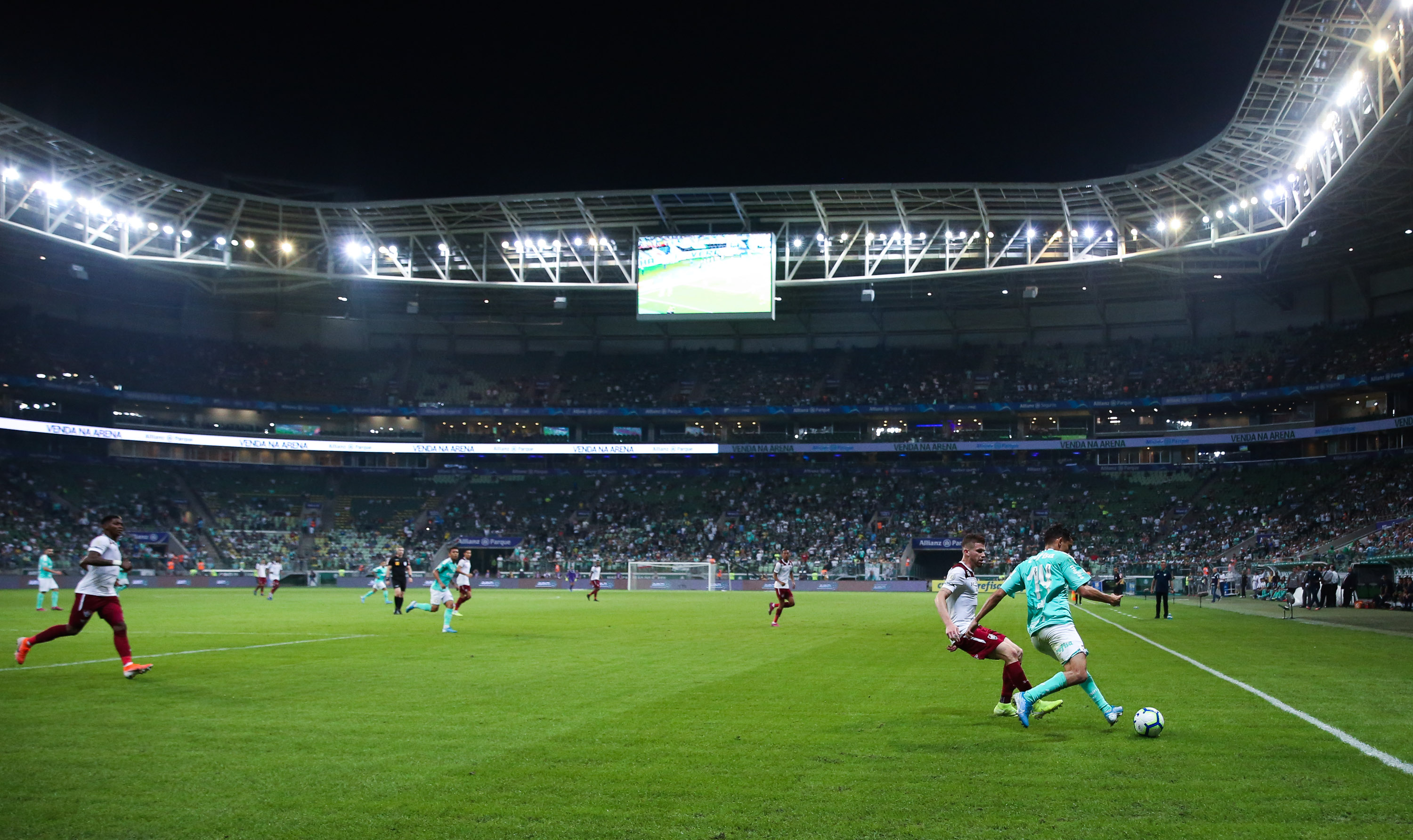 Jogo entre Palmeiras e Fluminense no Allianz Parque