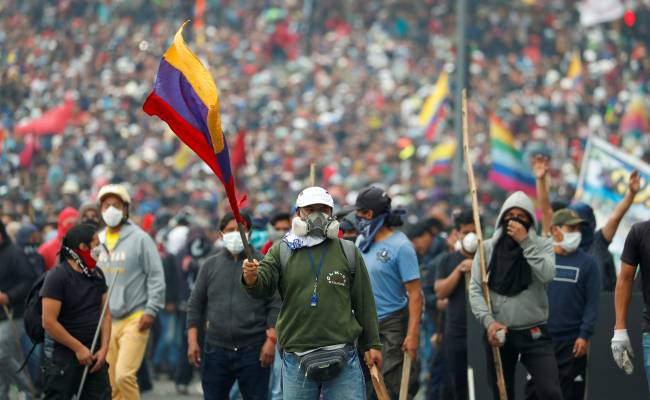 Protest against Ecuador’s President Lenin Moreno’s austerity measures in Quito