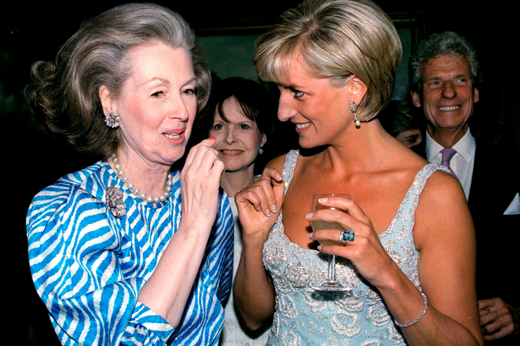 Princesa Diana e sua madrasta Raine Spencer
