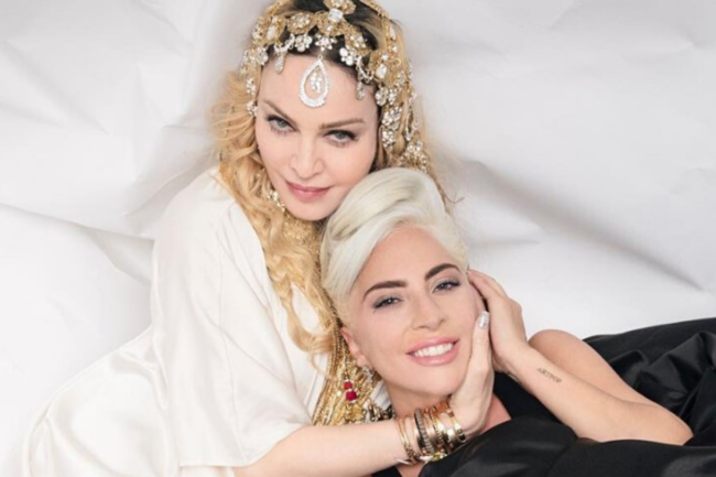 Após acusações de plágio, Madonna e Lady Gaga posam juntas para fotos 